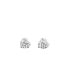 Fehér Szív Alakú Swarovski® Kristályokkal Kirakott S925 Ezüst Fülbevaló -8mm