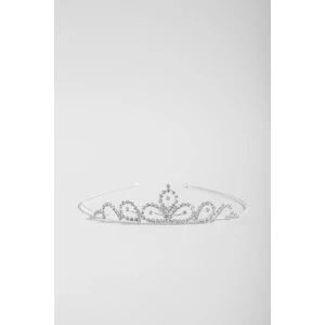Ezüst Színű Strasszokkal Kirakott Tiara