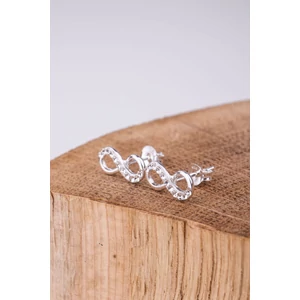 Végtelen Jel Alakú Swarovski Köves S925 Ezüst Fülbevaló