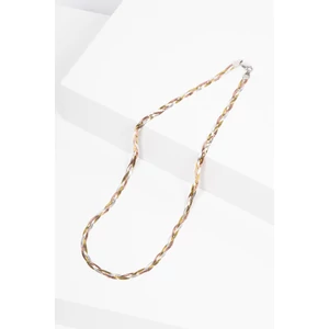 Arany-Rózsaarany-Ezüst Színű 3 Szálas S925 Ezüst Nyaklánc -50cm