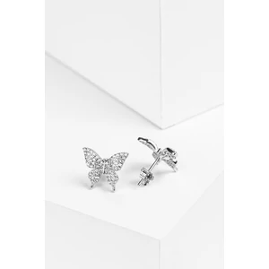 Csillogó Pillangó Mintával Díszített S925 Ezüst Fülbevaló