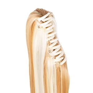 A &amp;amp; ONE Mézszőke/Szőke Csíkos Csatos Egyenes Póthaj Copfhoz 70 cm