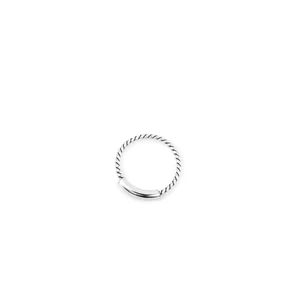 Ezüst Színű S925 Csavart Karika Füldísz/Piercing
