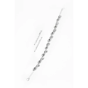 Ezüst Színű Fehér Strasszkövekkel Díszített Alkalmi Hajdrót