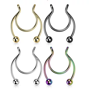 Arany Színű 316L Orvosi Acél Ál Septum Piercing