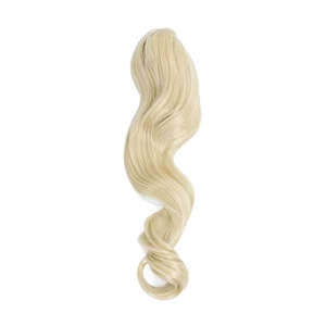 Szőke Hullámos Csatos Póthaj Copfhoz - 55 cm