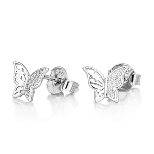 Csillogó Pillangó Mintával Díszített S925 Ezüst Fülbevaló