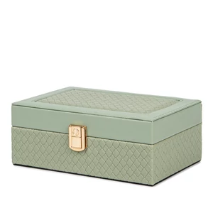 Zöld Színű Mintás Műbőr Ékszertartó Doboz