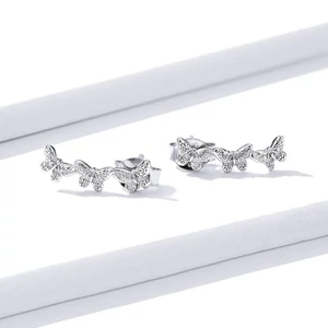 S925 Ezüst Pillangós Ezüst Színű Fülbevaló