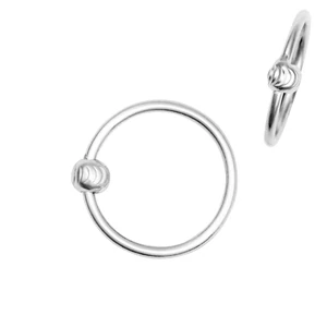 Ezüst Színű S925 Ezüst Karika Orr/Fül Piercing Apró Dísszel - 10 mm