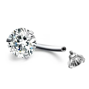 Ezüst Színű 316L Orvosi Acél Köldök Piercing