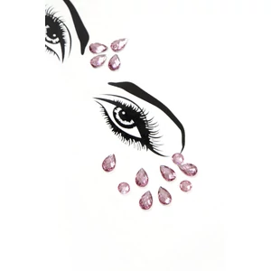 Rózsaszín Öntapadós Arc és Test Strasszkő