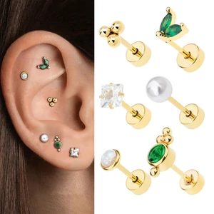 Arany Színű Orvosi Acél Piercing Szett - 12 db