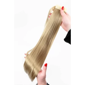 Homokszőke Tépőzáras Egyenes Póthaj Copfhoz 65 cm