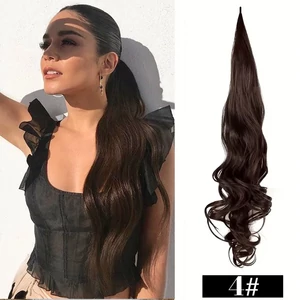 Sötétbarna Drótos Póthaj Copfhoz és Kontyhoz - 70 cm