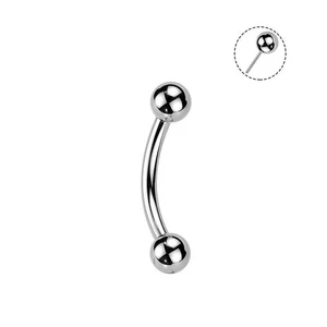 Ezüst Színű Titánium Szemöldök Push-in Piercing