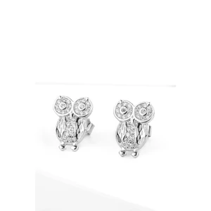 Ezüst Színű Bagoly Alakú S925 Ezüst Ékszer Szett