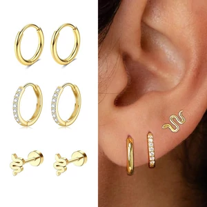 Arany Színű Orvosi Acél Piercing Szett - 6 db