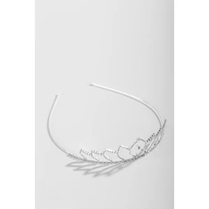 Ezüst Színű Strasszokkal Díszített Tiara