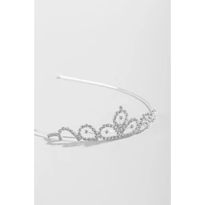 Ezüst Színű Strasszokkal Kirakott Tiara