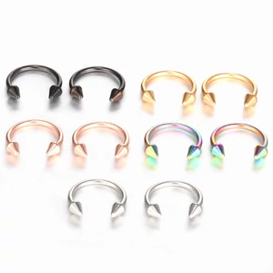 Fekete Rozsdamentes Acél Piercing -- 8 mm átmérővel