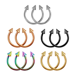 Fekete Rozsdamentes Acél Piercing -- 8 mm átmérővel