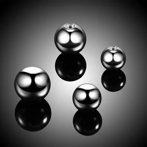 4 Darab Ezüst Színű Orvosi Acél Piercing Golyó 1,6 x 3 mm