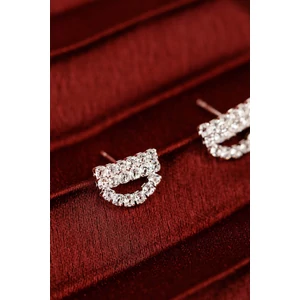 Esküvői Ezüst Színű Fém Ötvözet Ékszer Szett Cirkónia Kövekkel