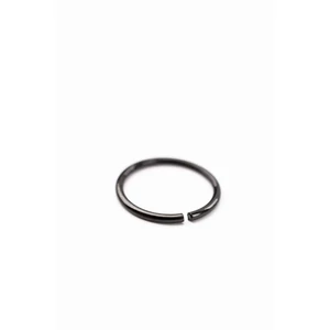 A & ONE Fekete Rozsdamentes Acél Karika Orr Piercing - 8 mm