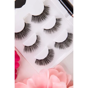 3 db-os Vegyes Soros Mágneses Műszempilla Szett Tussal És Csipesszel