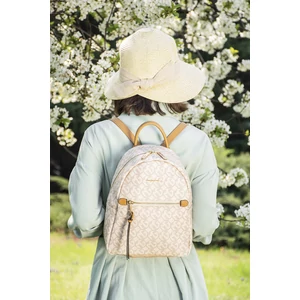 A & ONE Divatos Természetes Papirusz Anyagú Bézs Kalap Masnival