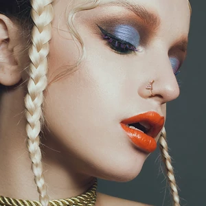 A & ONE Ezüst Színű 14 Karátos Arannyal Bevonat Karika Piercing Cirkónia Kövekkel