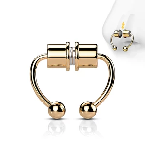 A & ONE Rosegold 316L Orvosi Acél Mágneses Ál Septum Piercing