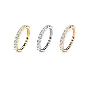 A & ONE Csillogó Rosegold Színű Sárgaréz Karika Orr/Fülpiercing