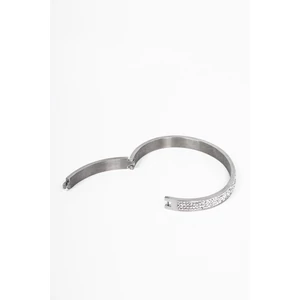 A & ONE Ezüst Színű Rozsdamentes Acélból Készült Swarovski Kövekkel Kirakott Karperec