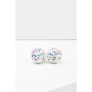 S925 Ezüst Gömb Fülbevaló Színjátszós Swarovski® Kövekkel