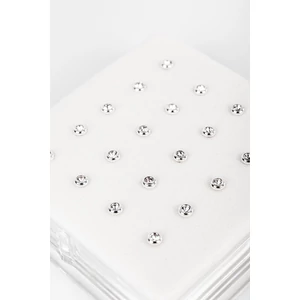 A & ONE S925 Ezüst Orr Piercing Csillogó Fehér Kövekkel