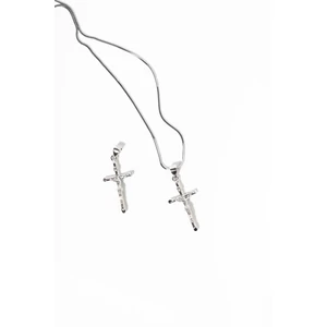 S925 Ezüst Nyaklánc Kereszt Alakú Medállal