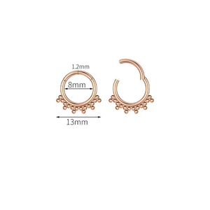 A & ONE Ezüst Színű 316L Karika Orr/Fül Piercing