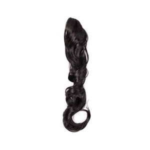 A & ONE Fekete Hullámos Csatos Póthaj Copfhoz, 60 cm
