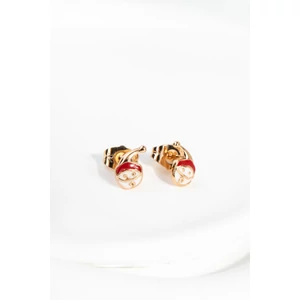 A & ONE Rozsdamentes Acél Arany Mikulásfej Alakú  Fülbevaló