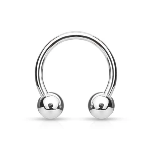 A & ONE Ezüst Színű Titánium Menetes Patkó Piercing