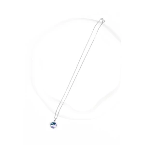 Rozsdamentes Acél Nyaklánc Kör Alakú Színváltós Swarovski® Köves Medállal 