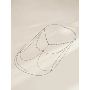 Ezüst Színű Tallérral Díszitett Testékszer 