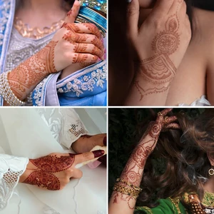Henna Matrica Tetoválás Szett Virágos Motívumokkal