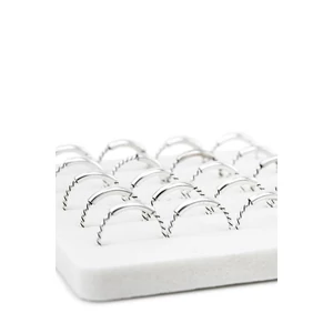 Ezüst Színű S925 Csavart Karika Füldísz/Piercing