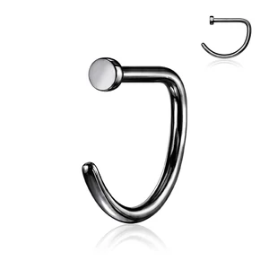 A & ONE Fekete Színű Titánium Hajlított Orr piercing