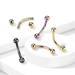 Arany Színű Titánium Szemöldök Piercing Gömbbel