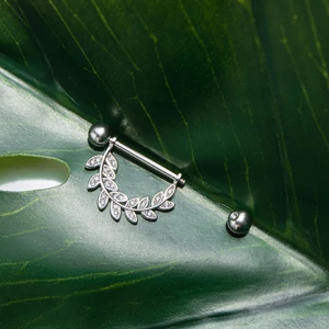 Ezüst Színű Orvosi Acélból Készült Piercing