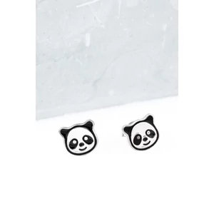 S925 Ezüst Panda Alakú Apró Fülbevaló